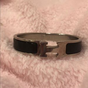 Black Hermès clic clac Bracelet